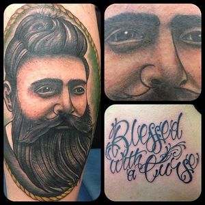 Ned Kelly Tattoo by Richard Andrews #NedKelly #NedKellyTattoo #OutlawTattoo #FolkloreTattoos #AustralianTattoos #RichardAndrews