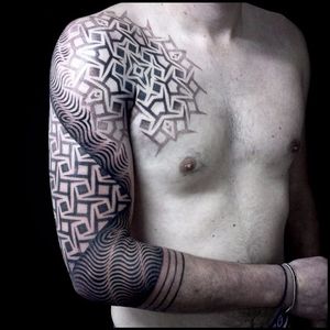 Dotwork Tattoo by Jason Corbett #dotwork #blackwork #geometric #linework #contemporary #JasonCorbett