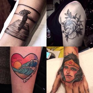A sampling of the variety of tattoo styles you can get at Red Baron Ink. #RedBaronInk #NYC