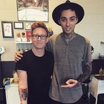 Tyler Oakley right after his his very first owl tattoo, done by @romeolacoste #tattooedyoutuber #YouTuber #owl #owltattoo #TylerOakley #RomeoLacoste