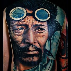 Backpiece Portrait Tattoo by Oleg Shepelenko #portrait #portraittattoo #portraittattoos #portraitrealism #realism #realistictattoos #colorportrait #colorportraittattoo #OlegShepelenko