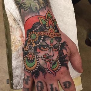 Kali by Gordon Combs #GordonCombs #kali #traditional #color #tattoooftheday