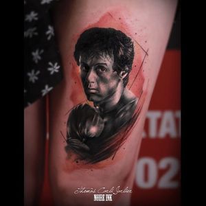 Rocky Balboa Tattoo by Thomas Carli Jarlier  #rockybalboa #portrait #thomascarlijarlier