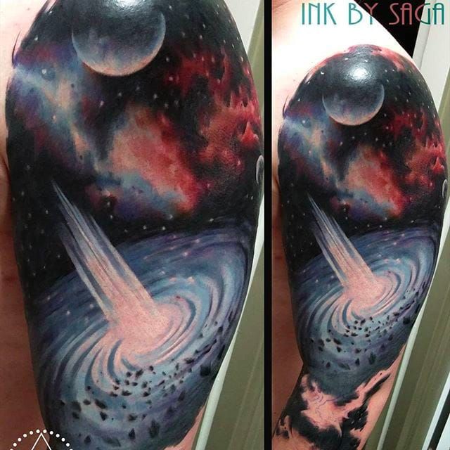Ink by Saga  Blue Shift  Quick forearm spiral galaxy  Facebook