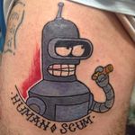 Bender Tattoo by Arnau Roca Gómez #Bender #Futurama #robot #cartoon #ArnauRocaGomez