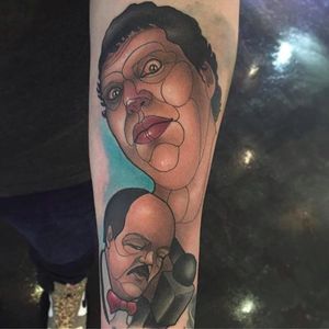 Andre and Mean Gene Okerlund. #andrethegiant #andrethegianttattoo #wrestlingtattoo #meangeneokerlung