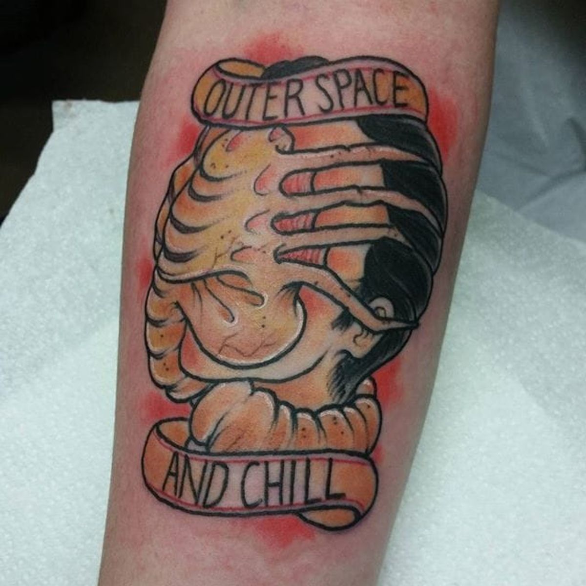 Tattoo uploaded by Robert Davies • Facehugger Tattoo by Nicole Cairns 