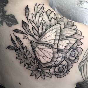 Butterfly Tattoo by Lawrence Edwards #butterfly #butterflytattoo #dotwork #dotworktattoo #dotworktattoos #blackwork #blackworktattoo #blackworktattoos #dot #dottattoos #LawrenceEdwards