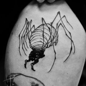 Spider monster tattoo by Sergei Titukh #SergeiTitukh #blackwork #monster #spider