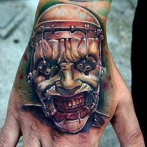 Awesome details on this hand tattoo of the Surgeon cenobite photo from Pinterest by unknown artist #hellraiser #CliveBarker #cenobite #surgeon #horror #movie