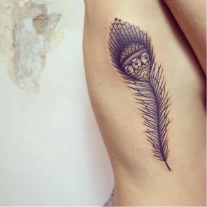 Feather tattoo by Fabrice Toutcourt #FabriceToutcourt #feather