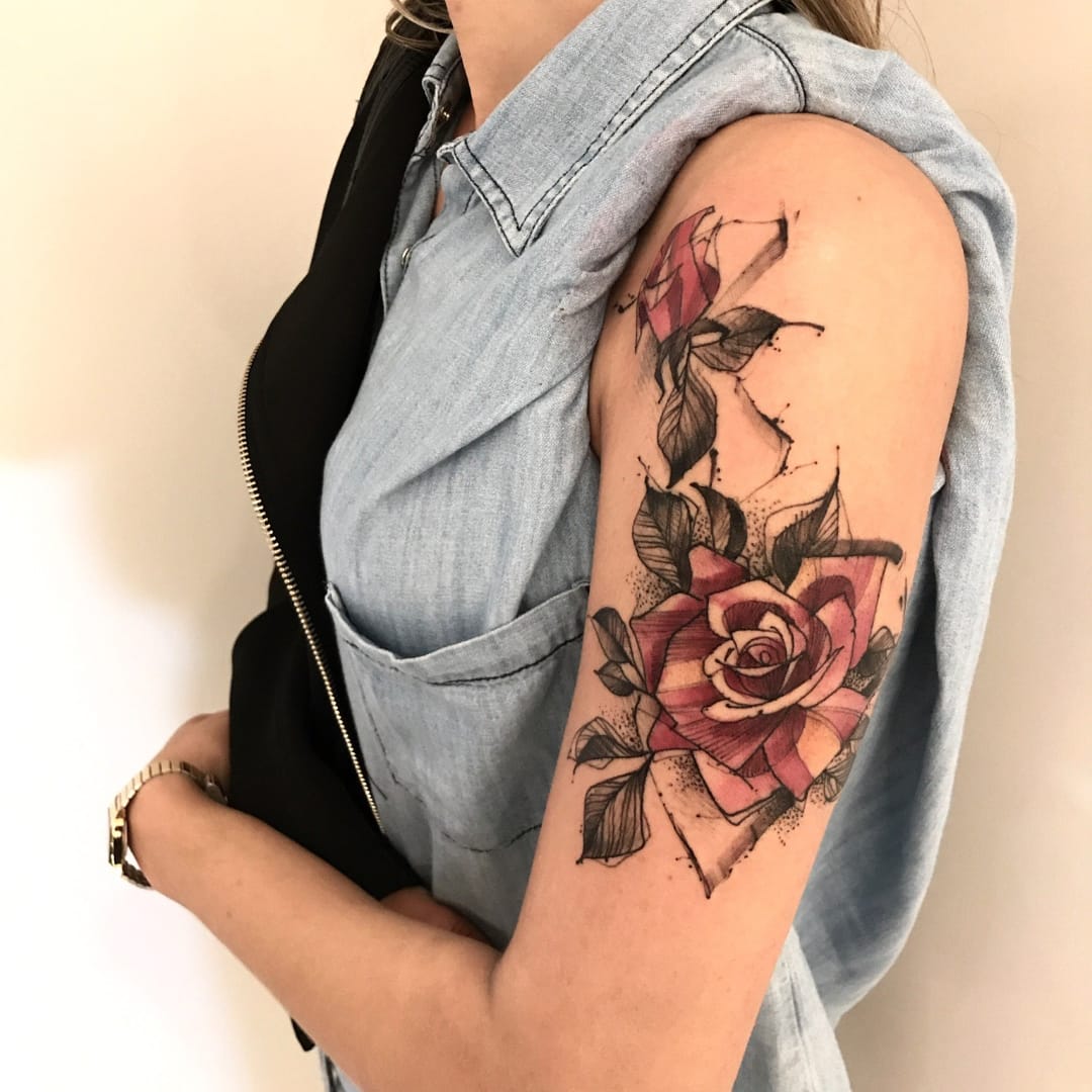 Realism Rose Tattoo Idea  BlackInk