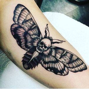 Death Moth Tattoo by Jake Heery #deathmoth #deathmothtattoo #deathmothtattoos #moth #mothtattoo #skull #skulltattoo #skullmoth #mothskull #blackwormoth #JakeHeery