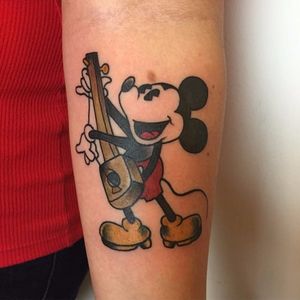 Mickey Mouse tattoo by JS Hamilton. #classic #disney #retro #mickeymouse #cartoon #vintage