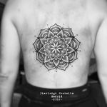 Mandala tattoo by Pierluigi Cretella #PierluigiCretella #geometric #mandala #dotwork #sacredgeometry #mehndi #ornamental