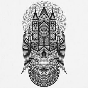 Art by Tom Gilmour #TomGilmour #art #skull #tattooart #tattooinspired
