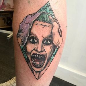 Joker Tattoo by Clara Lambert #JaredLeto #Joker #JokerTattoos #SuicideSquad #Portrait #ClaraLambert