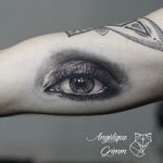 Realistic eye tattoo by A. Grimm #eye #AngeliqueGrimm #realistic #realism