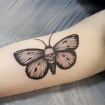 Death Moth Tattoo by Ólafía Kristjánsdóttir #deathmoth #deathmothtattoo #deathmothtattoos #moth #mothtattoo #skull #skulltattoo #skullmoth #mothskull #blackworkmoth #OlafiaKristjansdottir