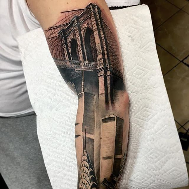 Vivid ink Sutton on X New York inspired half sleeve by Ceco Stunning  detailed realism httptcoLbgArGZYhS  X