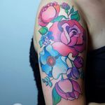 Rose Tattoo by Olya Levchenko #rose #watercoloreose #watercolor #watercolorartist #contemporary #colorful #OlyaLevchenko
