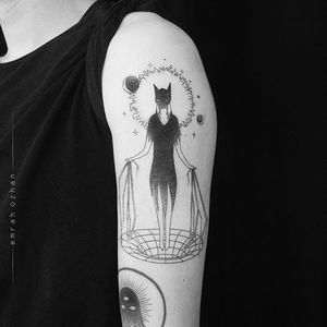 Blackwoek tattoo by Emrah Ozhan. #EmrahOzhan #turkish #istanbul #turkey #alternative #contemporarytattoo #pointillism #dotwork #geometric #alternative #blackwork #cosmic