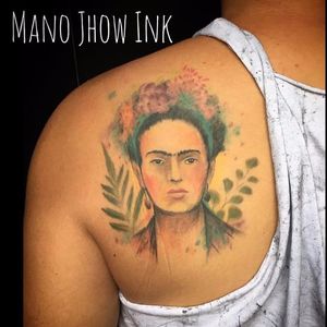 Frida Khalo maravilhosa #ViniciusLeite #ManoJhowInk #tatuadoresdobrasil #brazilianartist #brasil #brazil #fridakahlo #woman #mulher #flores #flowers #watercolor #aquarela