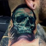 A bad ass skull tattoo by Audie Fulfer Jr. (Via IG - audie_tattoos) #AudieFulfer #realism #skull