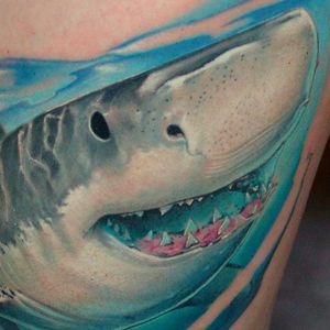 Gabor Jelo #tubarão #tubarões #realismo #tatuagemrealista #realismocolorido #tatuagemcolorida #fundodomar #mar #brasil #brazil #portugues #portuguese