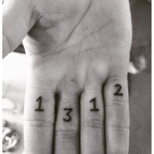 Tattoo by Ant RetarDead #numbers #handpoke #handpoked #fingertattoo #AntRetarDead