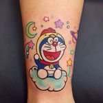 Doraemon tattoo by Melvin Arizmendi. #doraemon #neko #cat #anime