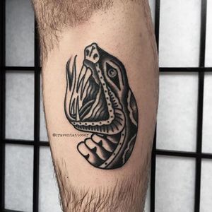 Blackwork Dietzel Snake Tattoo by Matt Craven Evans #dietzelsnake #dietzel #AmundDietzel #amunddietzelflash #snakehead #blackworksnake #MattCravenEvans