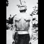 Traditional yifuchi on a man's back in this cool old photograph. #aboriginal #AncestralGlory #Paiwan #Taiwan #yifuchi