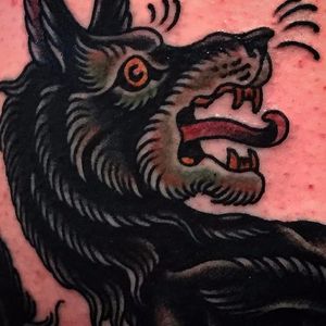 A close up of one of Heather Bailey's (IG—cathedraloftears) wolves. #gothic #HeatherBailey #traditional #wolf