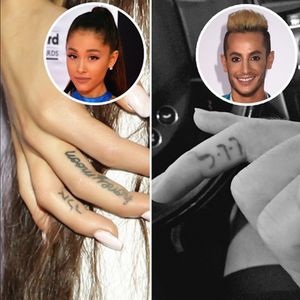 Kabbalah tattoos. #Celebrities #MatchingTattoos #Kabbalah #ArianaGrande