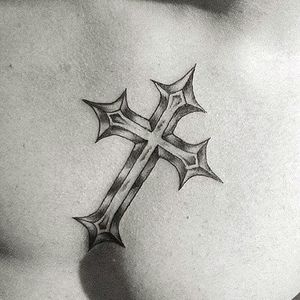 Point crucifix by Lua (via IG -- luainktattoo13) #lua #crucifix #cross