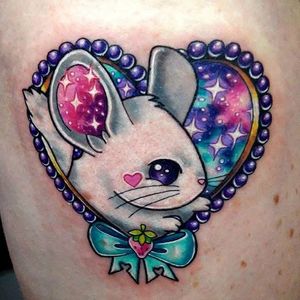 Chinchilla Tattoo by Laura Anunnaki #chinchilla #animal #cutetattoos #LauraAnunnaki