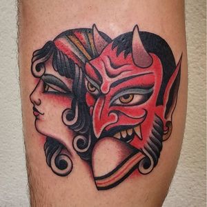 Devil Tattoo by Coque Sin Amo #devil #demon #traditional #CoqueSinAmo