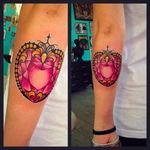 Pink Crystal Heart Tattoo done at @Morethanink_tattoo #Morethaninktattoo #Pink #Crystal #Diamond #Heart #CrystalHeartTattoo #DiamondHeartTattoo