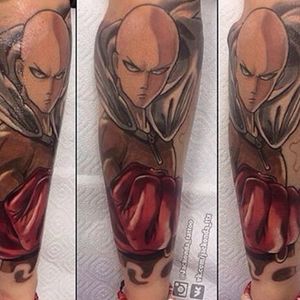 One Punch Man tattoo by Jackonda Tattoo. #onepunchman #opm #saitama #anime #funny