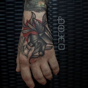 Anvil Tattoo by Belmir Huskic #anvil #anviltattoo #traditional #traditionaltattoo #darktraditional #darktattoos #oldschool #darkartists #BelmirHuskic