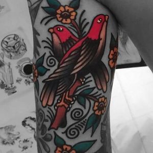 Traditional American style tattoo by Ozzy Ostby. #OzzyOstby #traditionalamerican #trads #traditional #bird