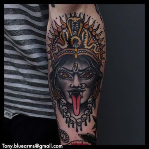 Kali Tattoo by Tony Nilsson #Kali #traditional #classictattoos #TonyNilsson
