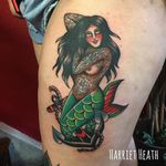 Mermaid Tattoo by Harriet Heath #mermaid #oldschool #traditional #HarrietHeath