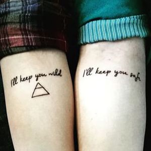 "I'll keep you wild...I'll keep you safe" Photo from Pinterest #sister #family #bestfriend #matchingtattoos #siblingtattoo #inspirationalquote