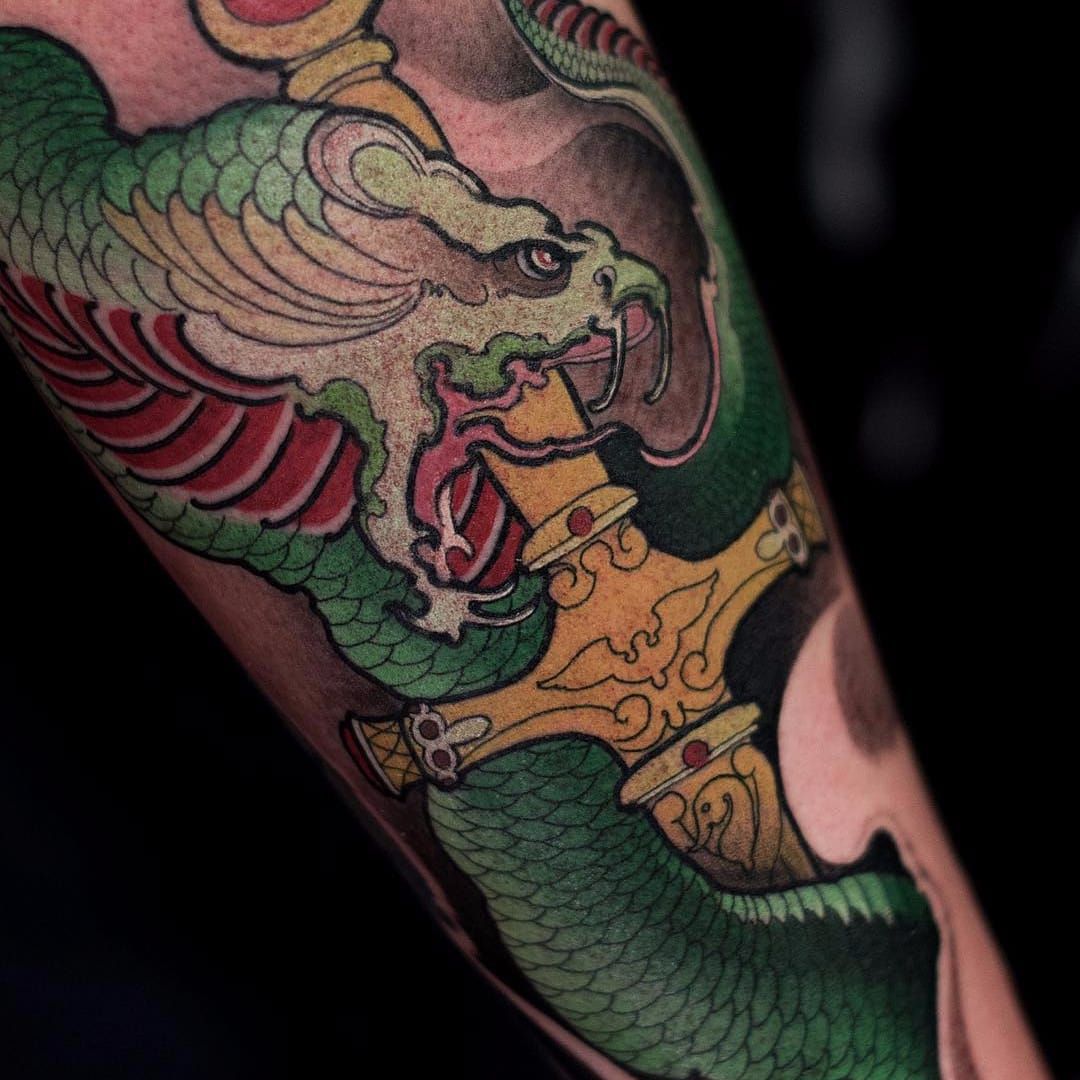 6pcs Sword Dragon Waterproof Temporary Tattoo Sticker Snake Flower For Men  Arm  eBay