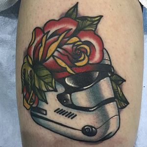 Storm Trooper tattoo by Joshua Hecker. #starwars #stormtrooper #scifi #movie #character