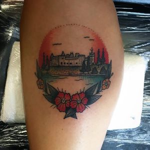 Linlithgow Palace tattoo by Just Jen #JustJen #edinburgh #loch #palace #castle #scotland