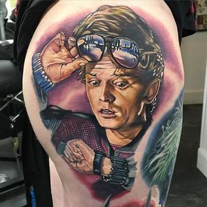 Marty McFly Tattoo #MartyMcFly #Portrait #ColorPortrait #ColorRealism #PopCulture #AlexRattray
