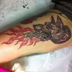 Neurosis tattoo by Izabella Da Wild Wolf (via IG -- izabelladawidwolf) #izabelladawidwolf #lookoutrecords #lookoutrecordstattoo